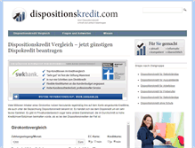 Tablet Screenshot of dispositionskredit.com